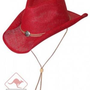 Slamený klobúk Sunny Red