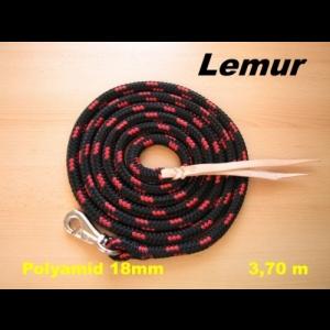 Lonž pre Horsemanship 3.7m (18mm hrúbka) - čienočervená